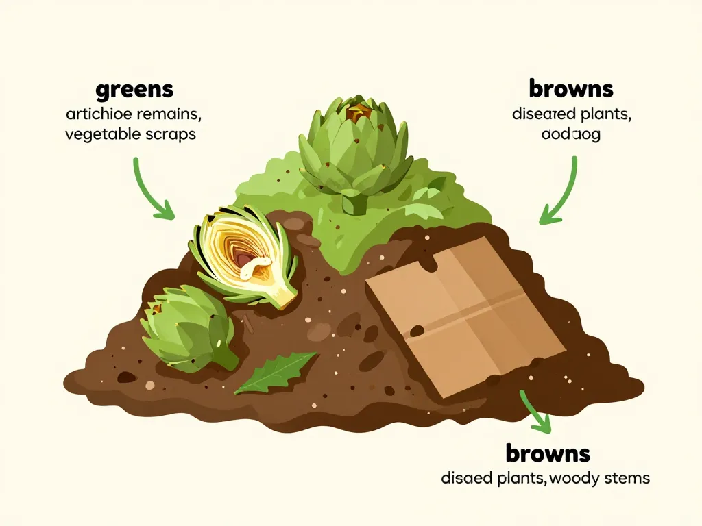 schéma équilibre artichaut compost