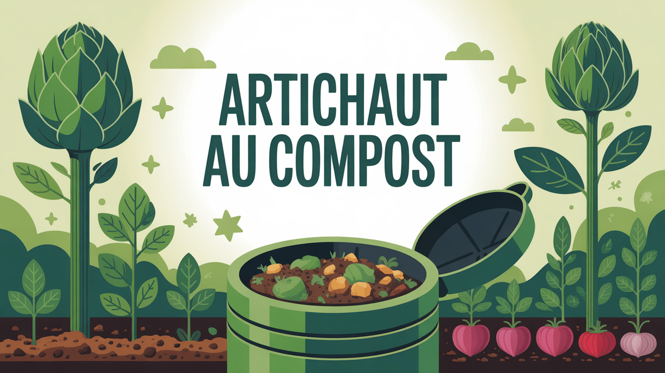 illustration artichaut compost jardin fertile