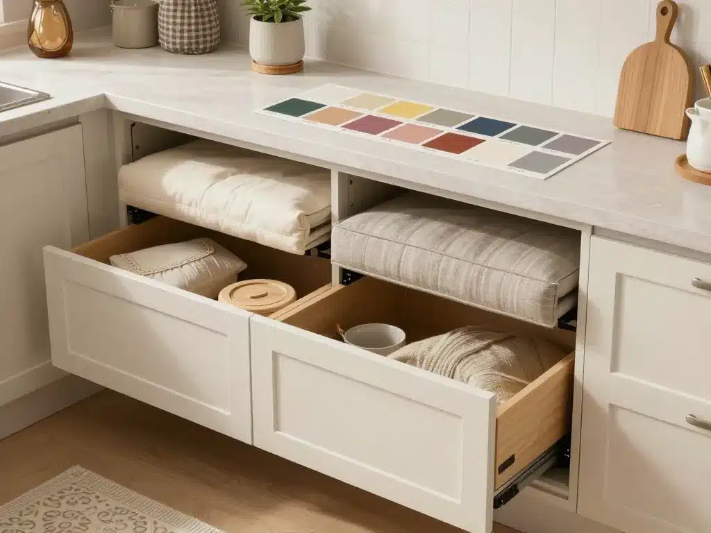 banquette pour cuisine avec rangement et choix des matériaux