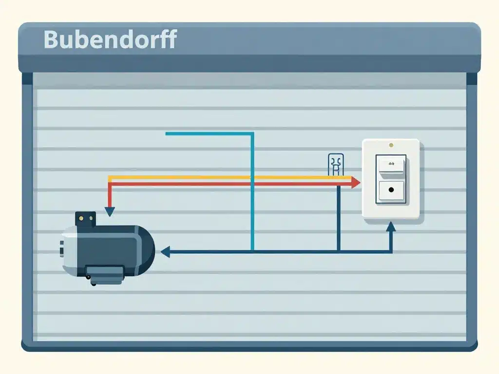 diagramme étape branchement volet roulant Bubendorff 4 fils