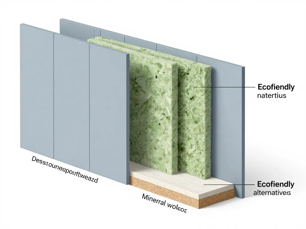 cloison phonique schéma matériaux acoustiques