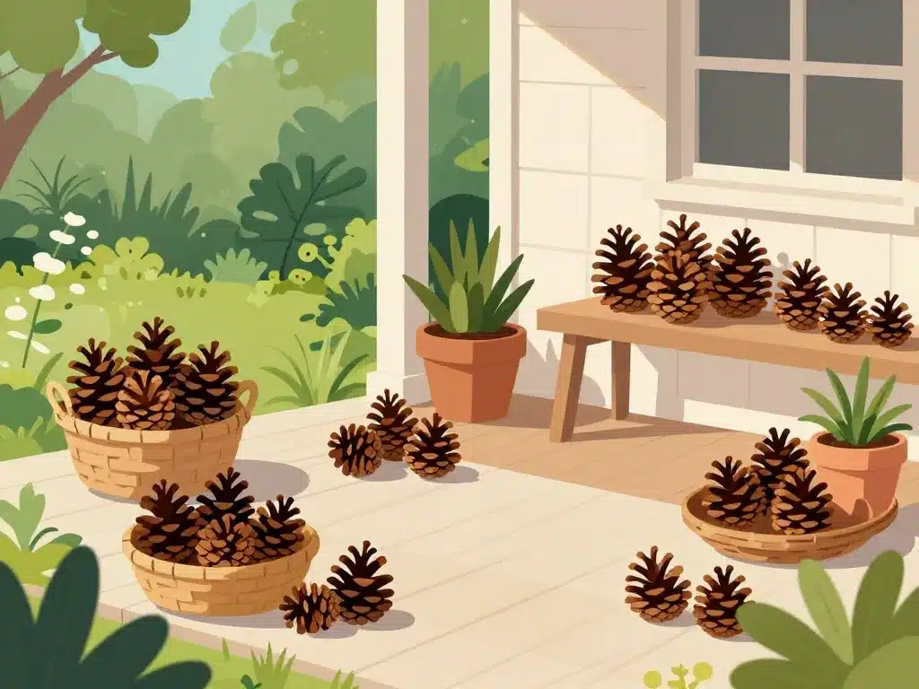 Deco pomme de pin pour l'extérieur idées déco au quotidien
