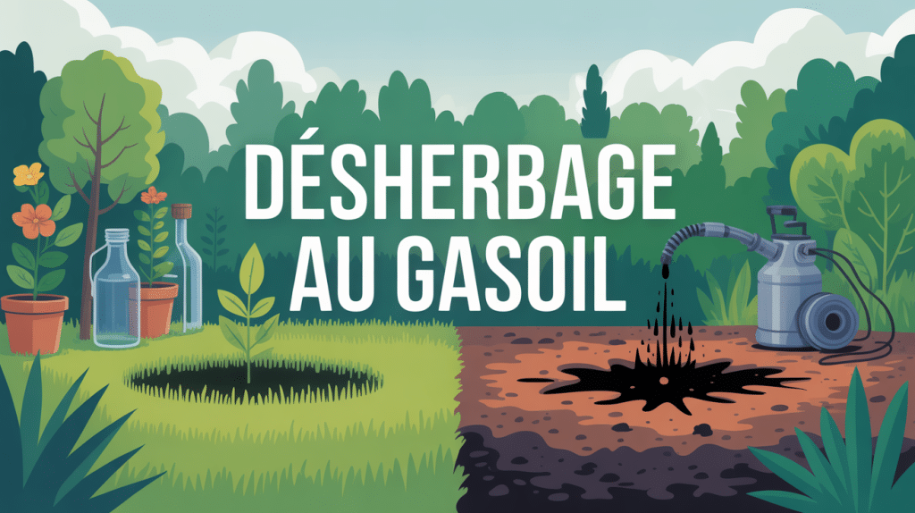 désherber au gasoil illustration dangers et solutions jardin