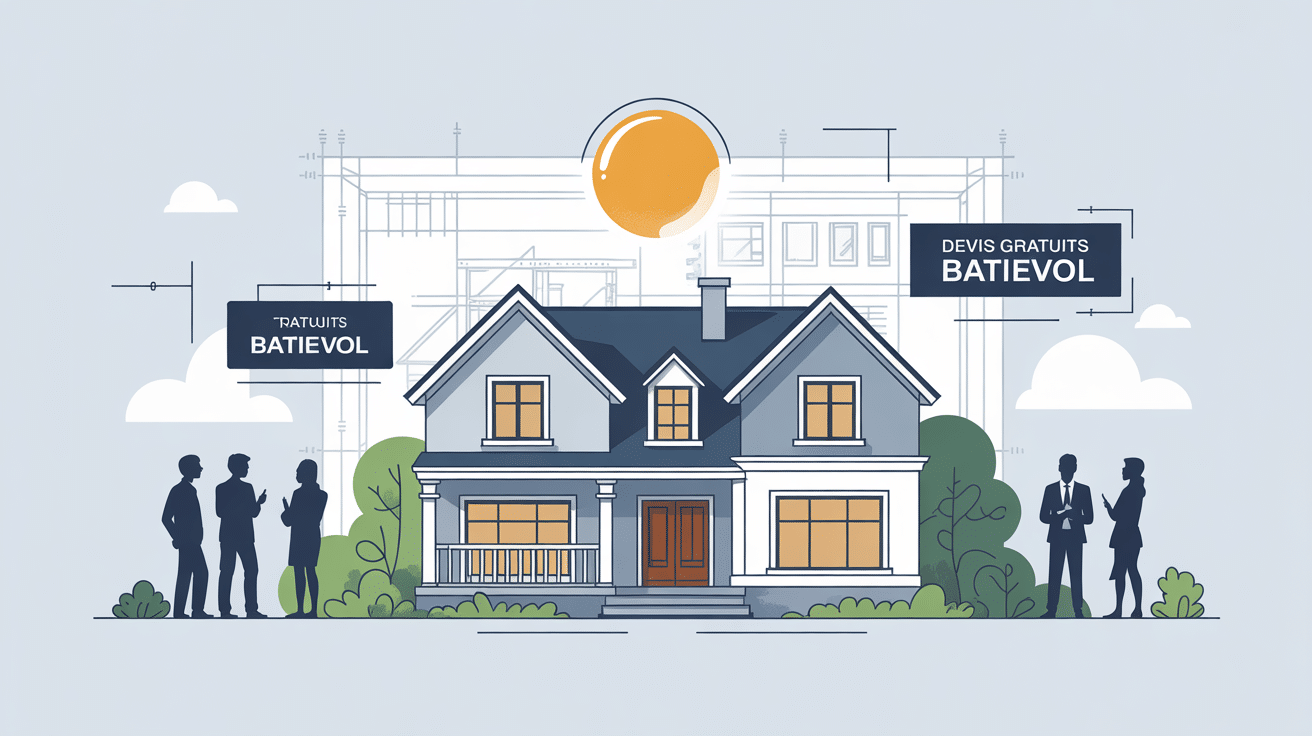 Demande de devis gratuits batievol travaux maison stylisée