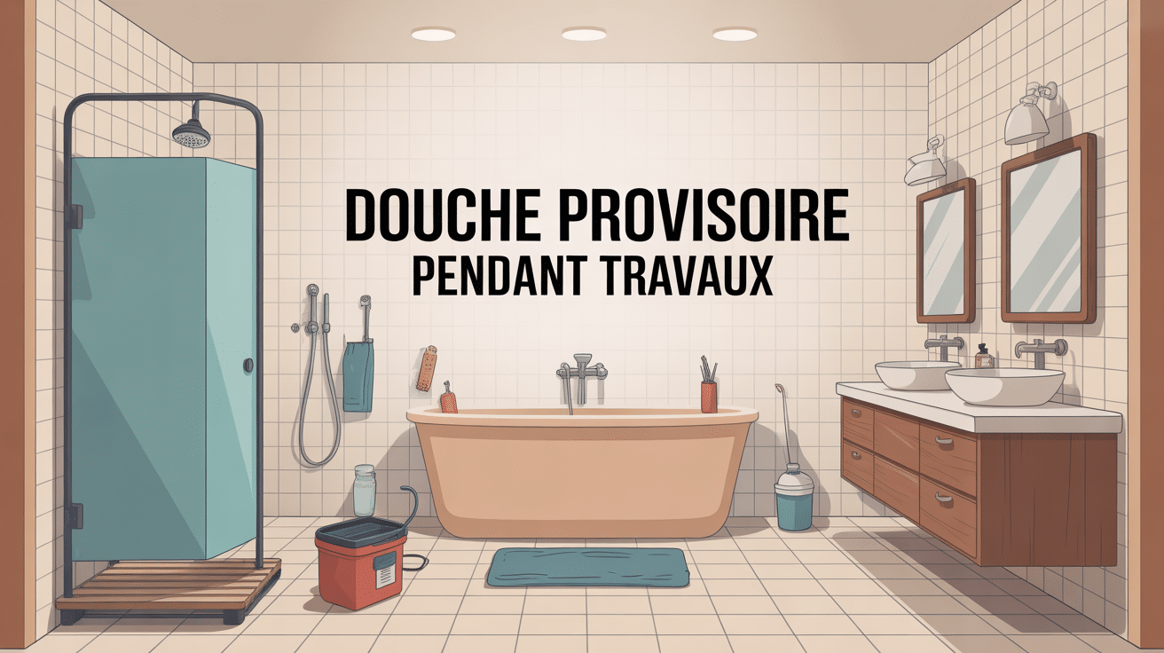 illustration douche provisoire pendant travaux solutions temporaires