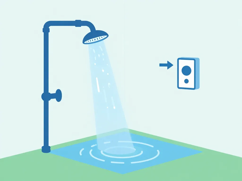 sécurité douche provisoire pendant travaux installation conforme