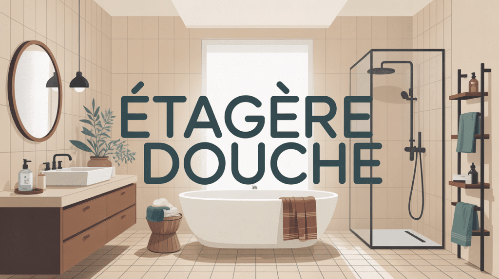 etagere douche en vedette avec divers matériaux