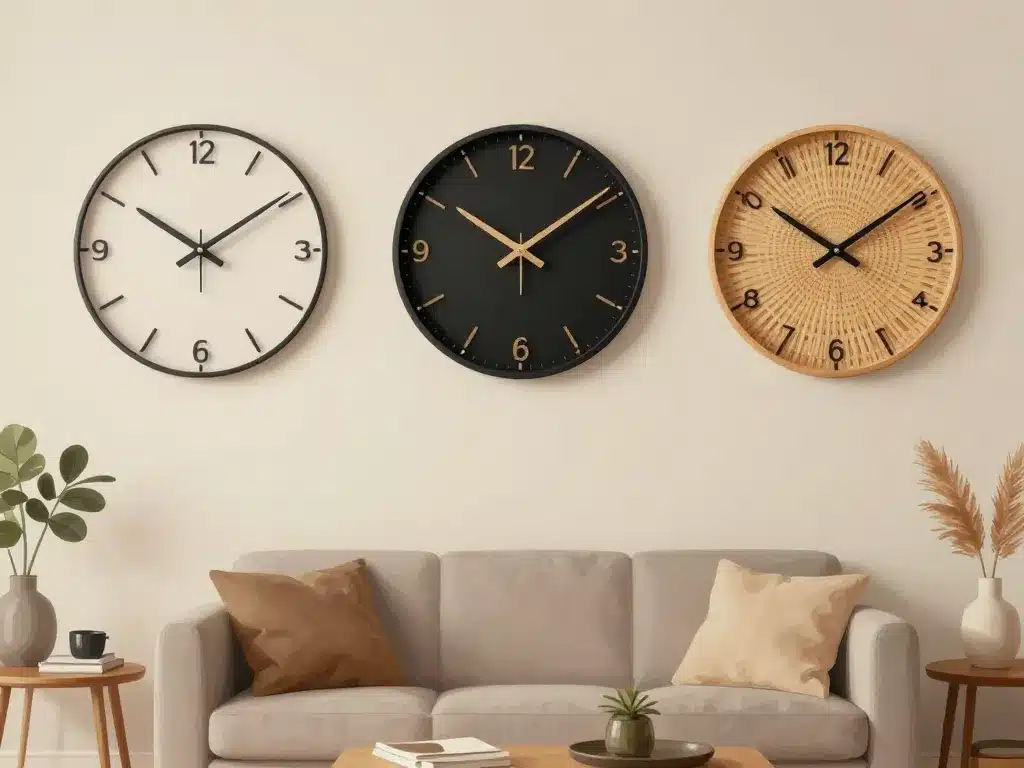 divers styles horloge murale design pour salon contemporain