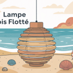 Illustration lampe bois flotté ambiance accueillante