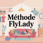méthode flylady illustration maison rangée et sereine