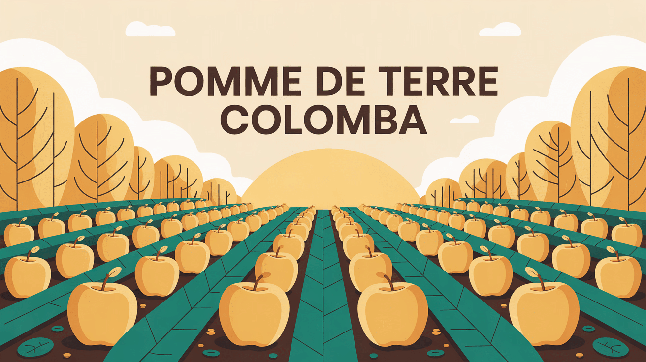 champ de pomme de terre colomba rangées et tubercules jaunes