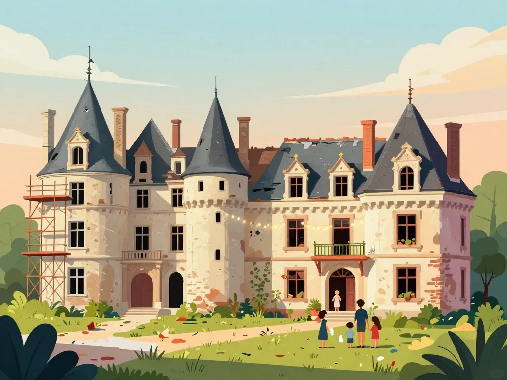qui sont les propriétaires du château de la motte husson transformation récente