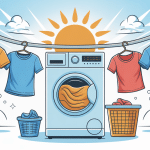 illustration secher linge machine a laver sans seche linge