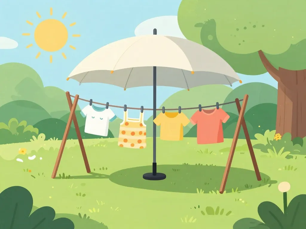 séchoir parapluie lidl bras repliables dans jardin