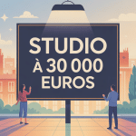 studio à vendre 30 000 euros, image urbaine stylisée
