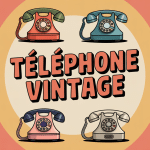 illustration telephone vintage plusieurs modèles