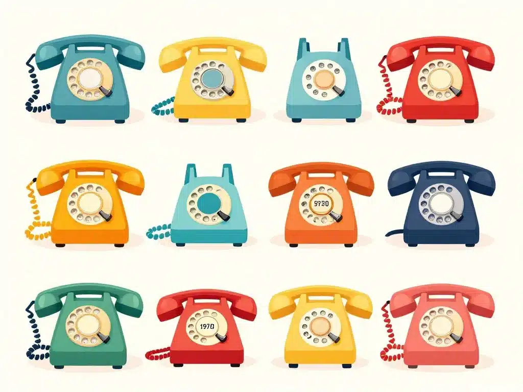 différents styles telephone vintage bakélite cadran touches