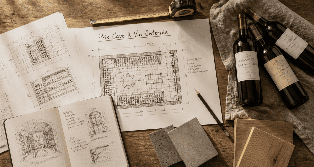 Cave à vin enterrée prix plans architecte et matériaux
