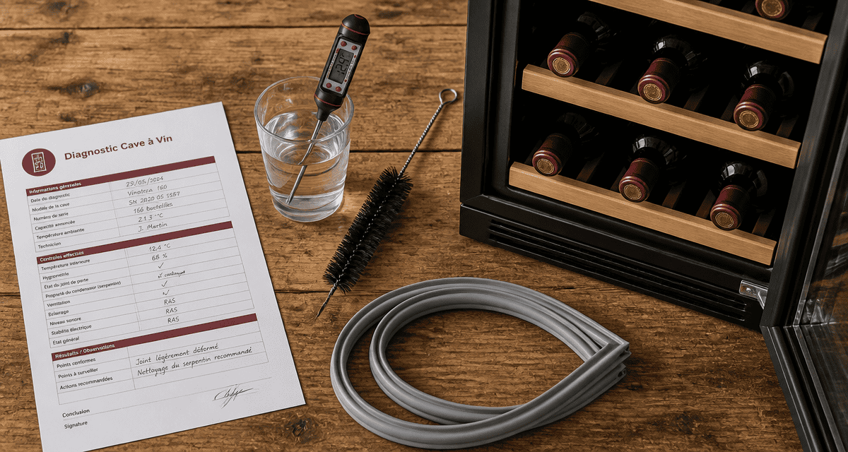 cave à vin problème température diagnostic outils