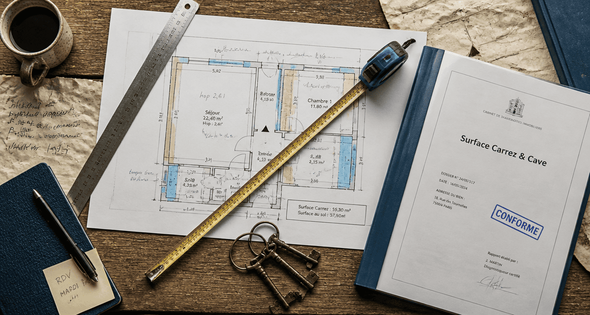 cave loi carrez dossier et plan