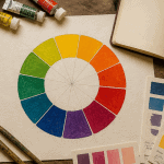 Cercle chromatique illustrant les 12 couleurs principales
