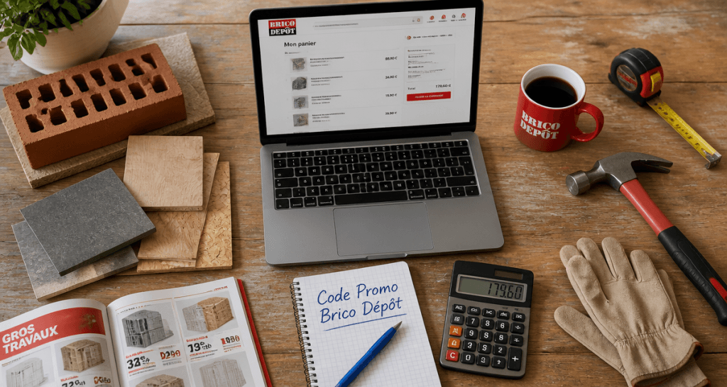 code promo brico depot sur bureau avec outils
