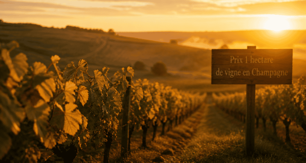 prix 1 hectare de vigne en champagne sur les coteaux