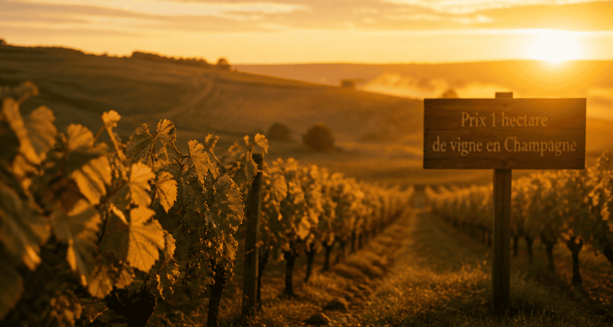 prix 1 hectare de vigne en champagne sur les coteaux