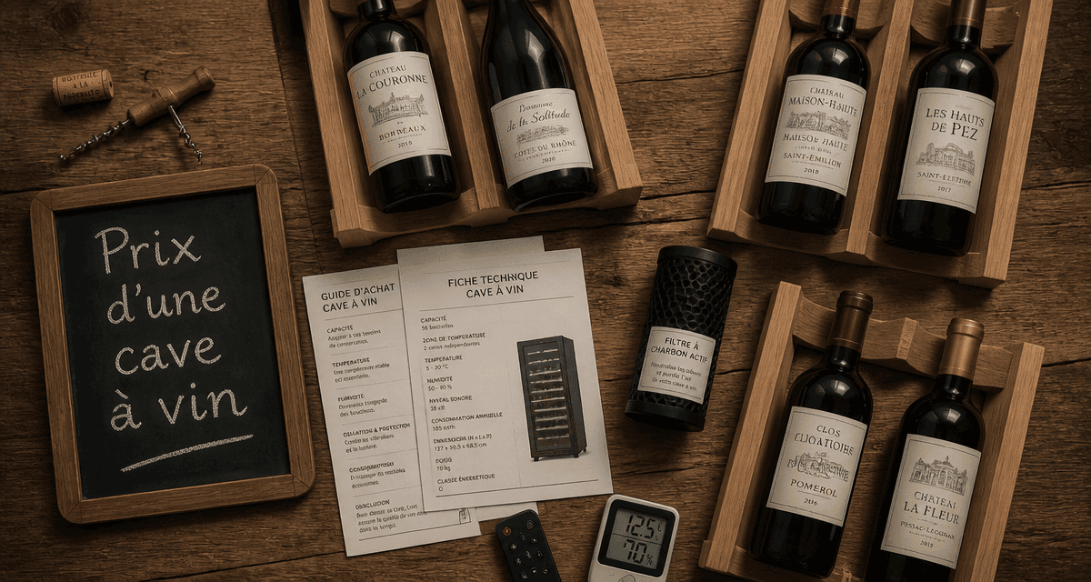 prix cave à vin accessoires thermomètre