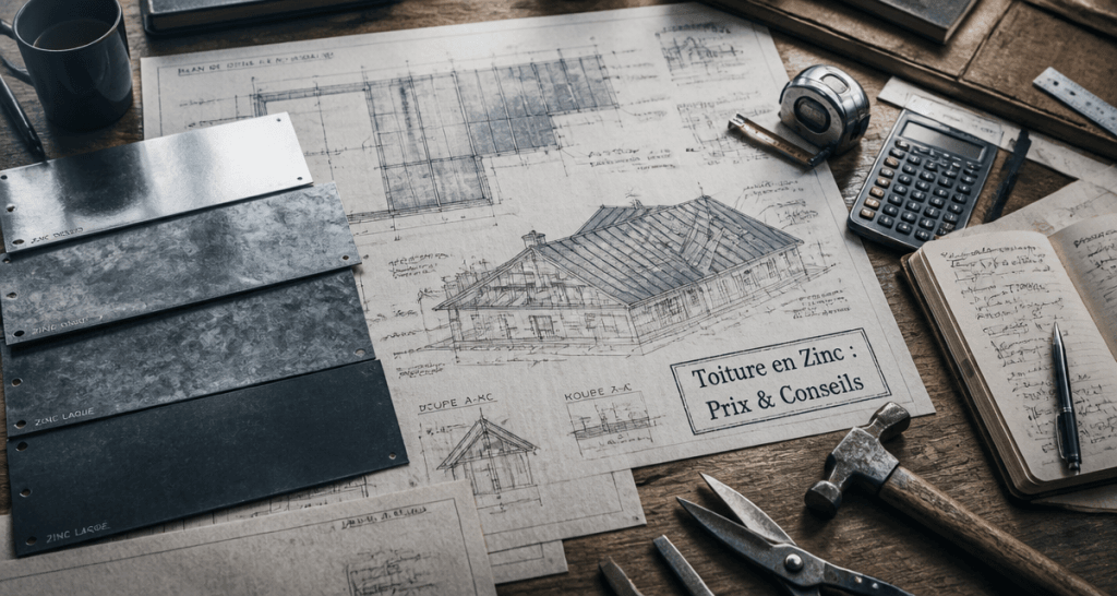 prix d un toit en zinc plans et outils
