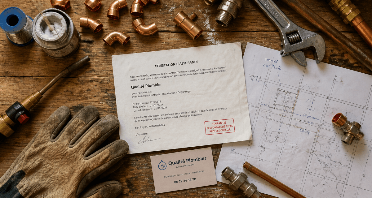 qualité plombier outils authentiques attestation