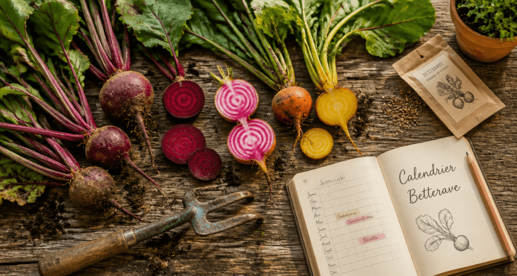 quand planter betterave différentes variétés sur plan de travail