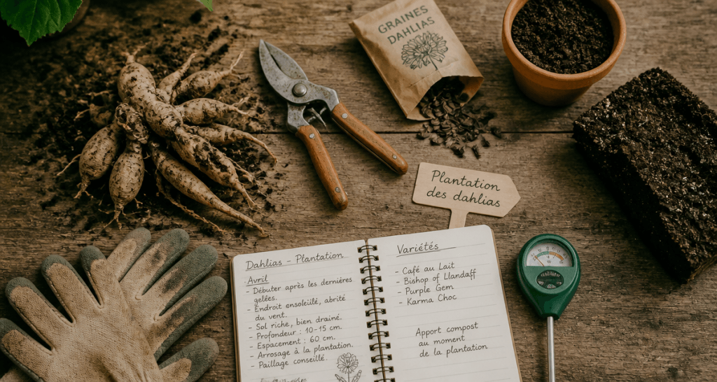 quand planter les dahlias en pleine terre sur table de jardinage