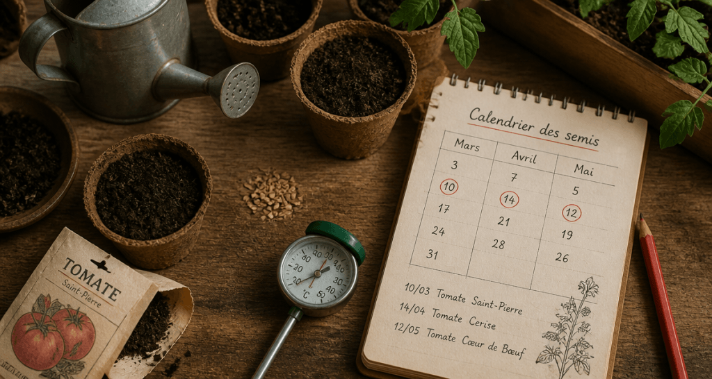 quand semer graines de tomates godets calendrier