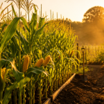 quand semer le mais rangées de maïs au potager