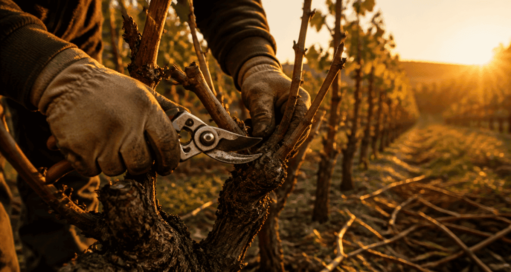 quand tailler la vigne geste précis vigneron