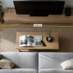 quelle distance entre tv et canapé vue salon