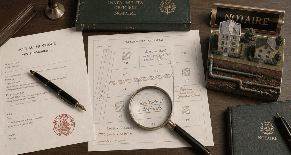 servitude de trefond plan cadastral loupe