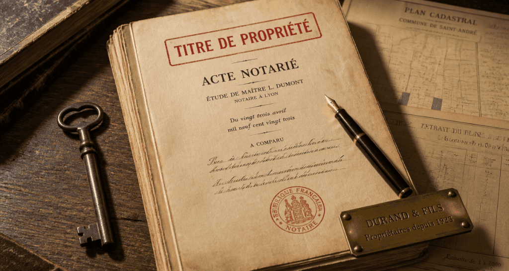 titre de propriété maison acte notarié clé