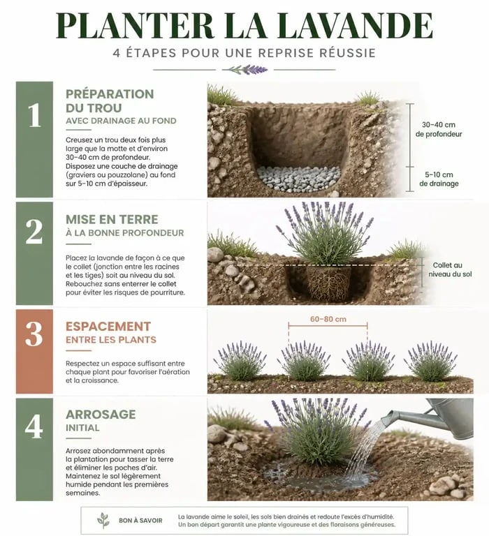 Étapes de plantation de la lavande en pleine terre pour une croissance optimale
