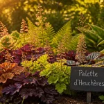 Les plus belles heuchères en massif, feuillages colorés