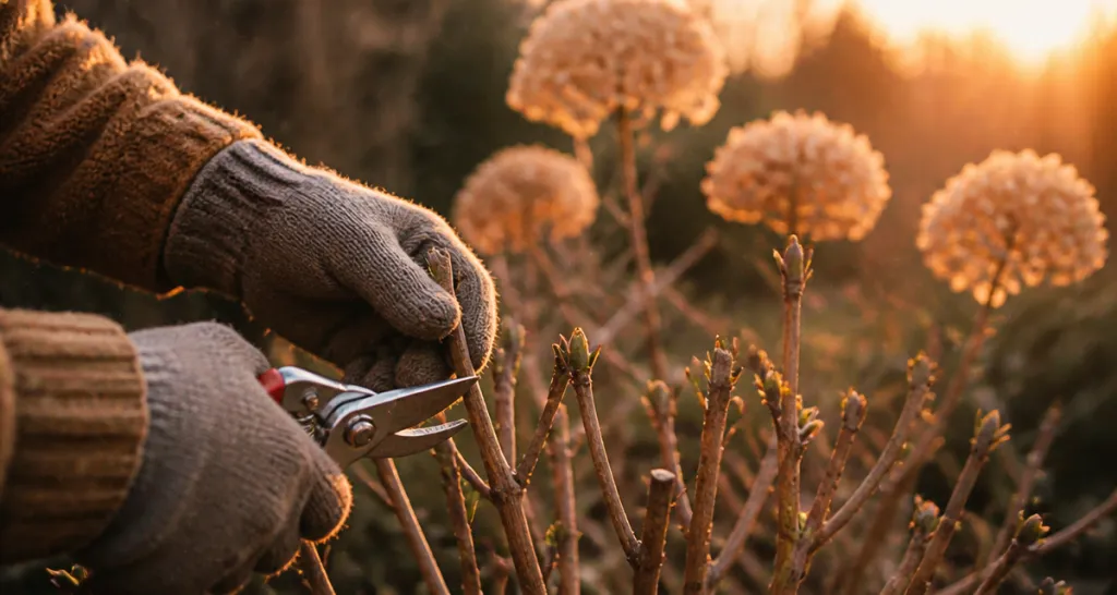 quand couper hortensia taille hiver au sécateur