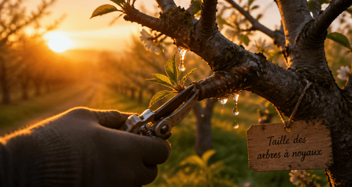 quand tailler les arbres fruitiers à noyaux main taille cerisier