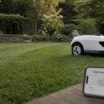 Robot tondeuse Ecovacs avis : Goat sans fil sur pelouse