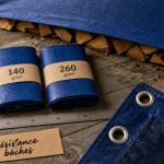 Bâches bleues : grammages (70, 140, 260 g/m²) et dimensions