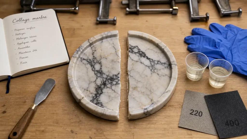 Coller du marbre : choisir la bonne méthode pour une fixation durable sans taches