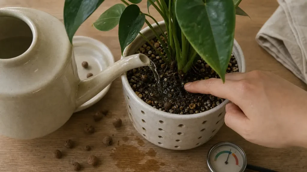 Le test du doigt, la température et les erreurs à éviter pour arroser ses plantes d’intérieur