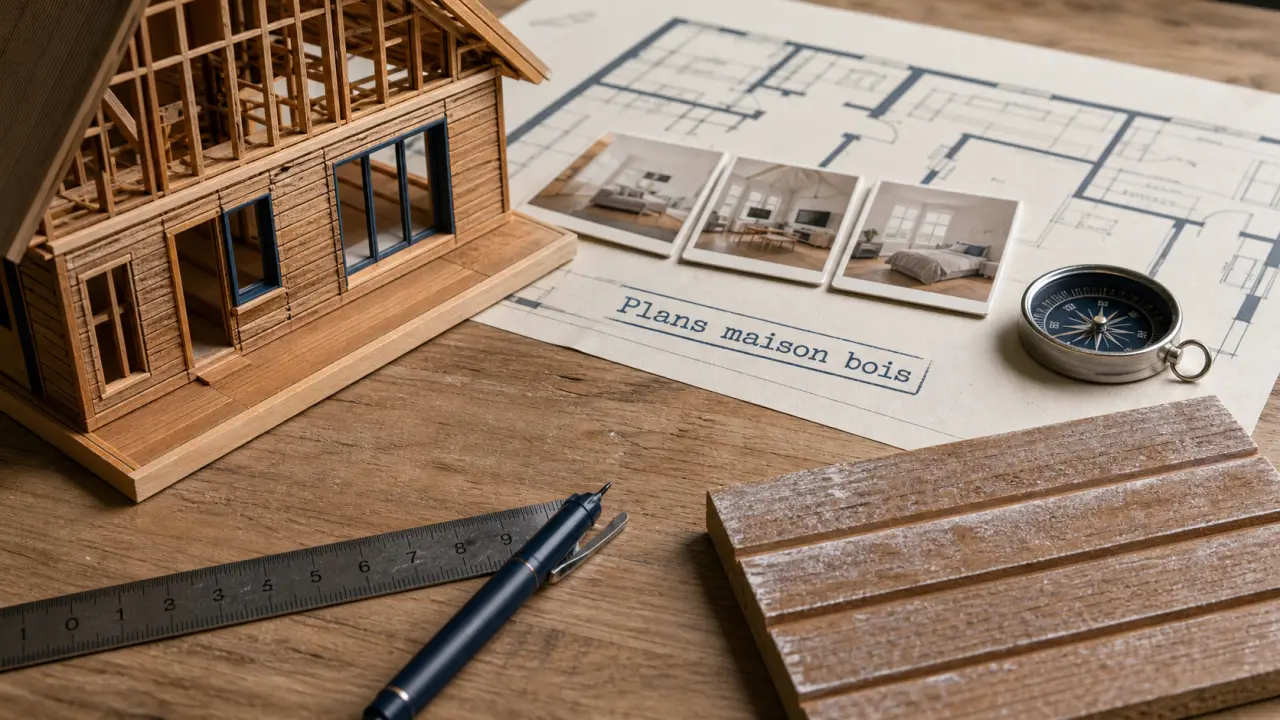Maison en bois plan sur table : plain-pied, étage ou chalet