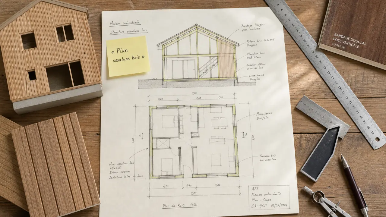 Maison en bois plan : plain-pied, étage ou chalet selon terrain