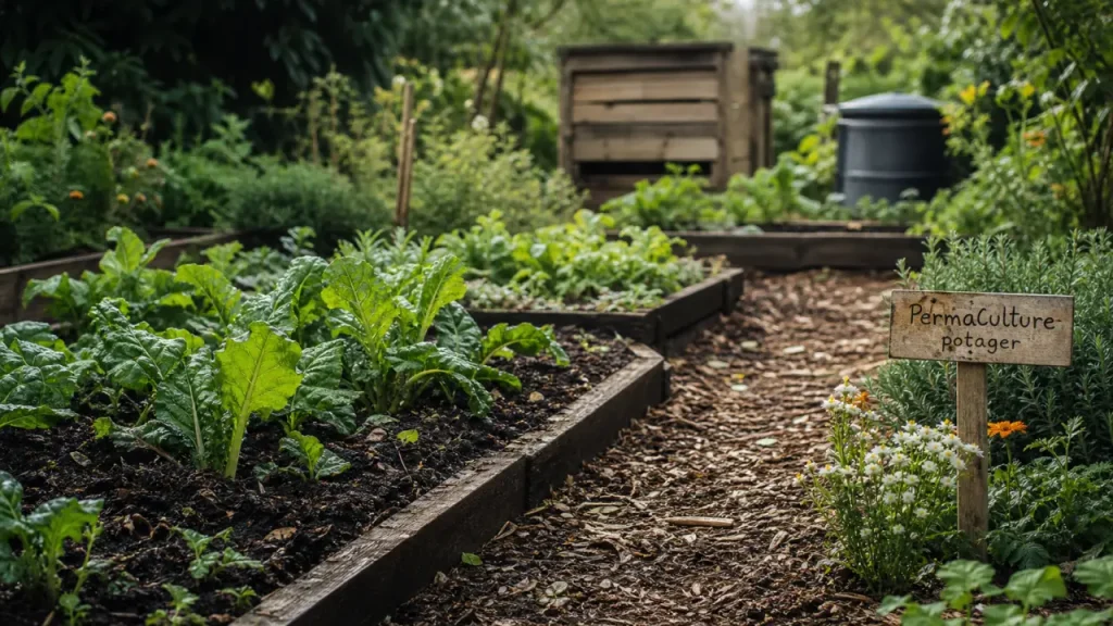 La permaculture au potager : paillage du sol et jeunes plants